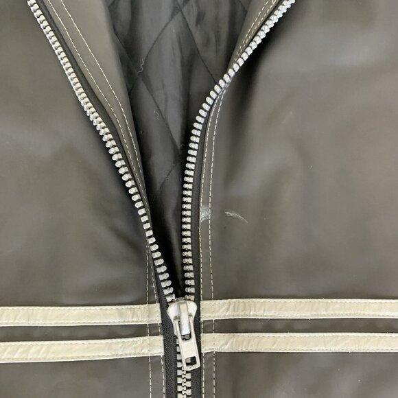 Lounge Lizard Jacket Medium Black Gray Moto Biker Streetwear Edgy - Picture 2 of 12